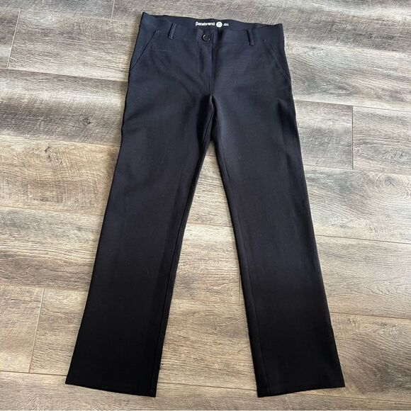 Betabrand Black Pull-On Stretch Mid Rise Straight Leg Dress Pant Trouser Yoga M - Picture 4 of 12